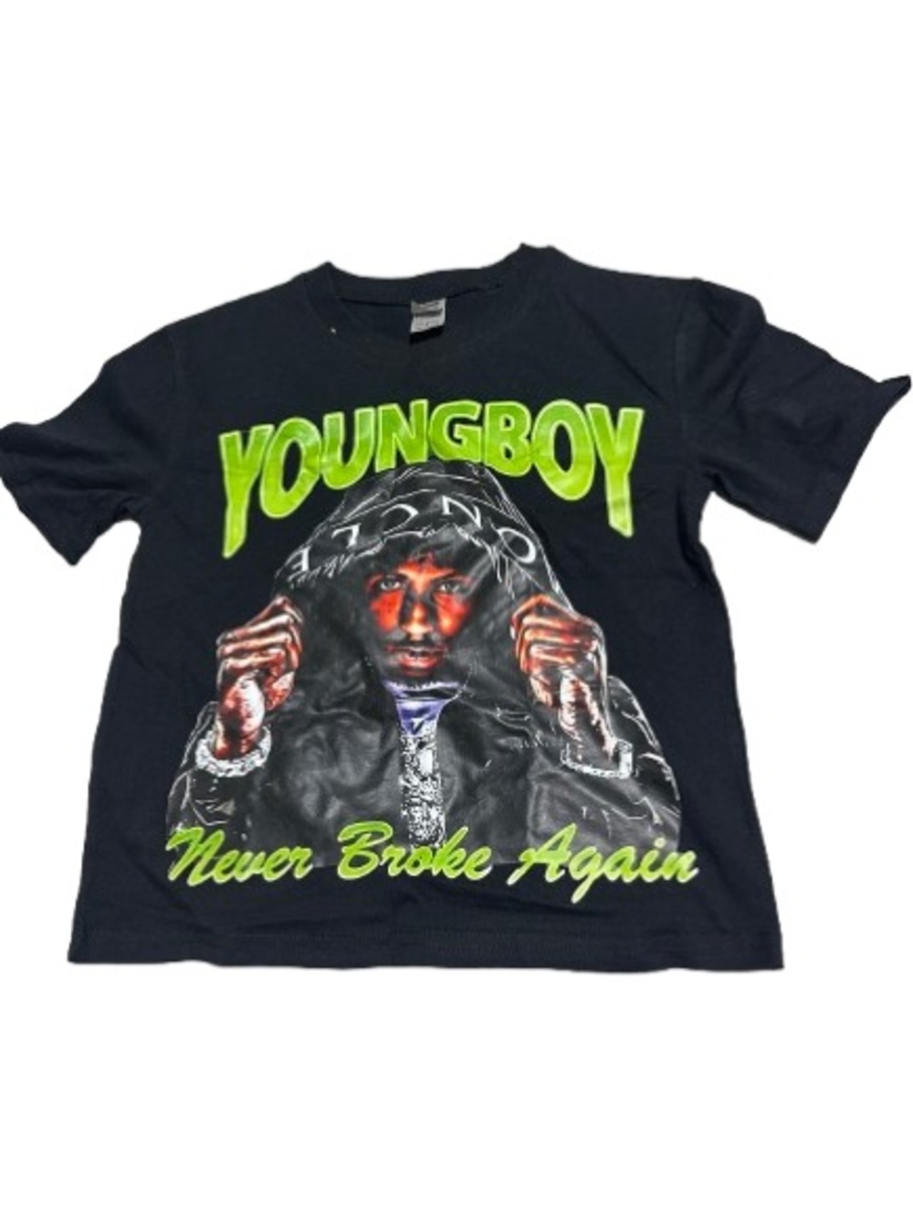 'Never Broke Again' Black Graphic Kids Tee